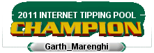 2011 Internet Tipping Pool Champion - 'Garth_Marenghi'